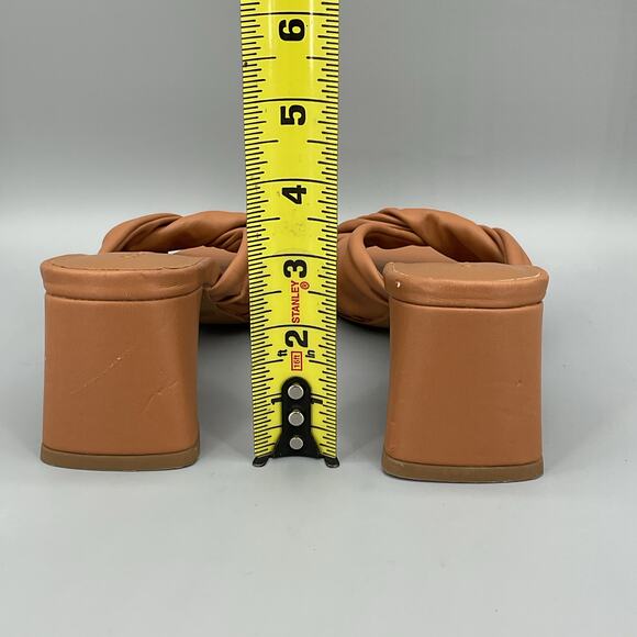 NEW Open Edit Women’s Cora Block Heel Mules Tan Size 5M - Picture 4 of 10